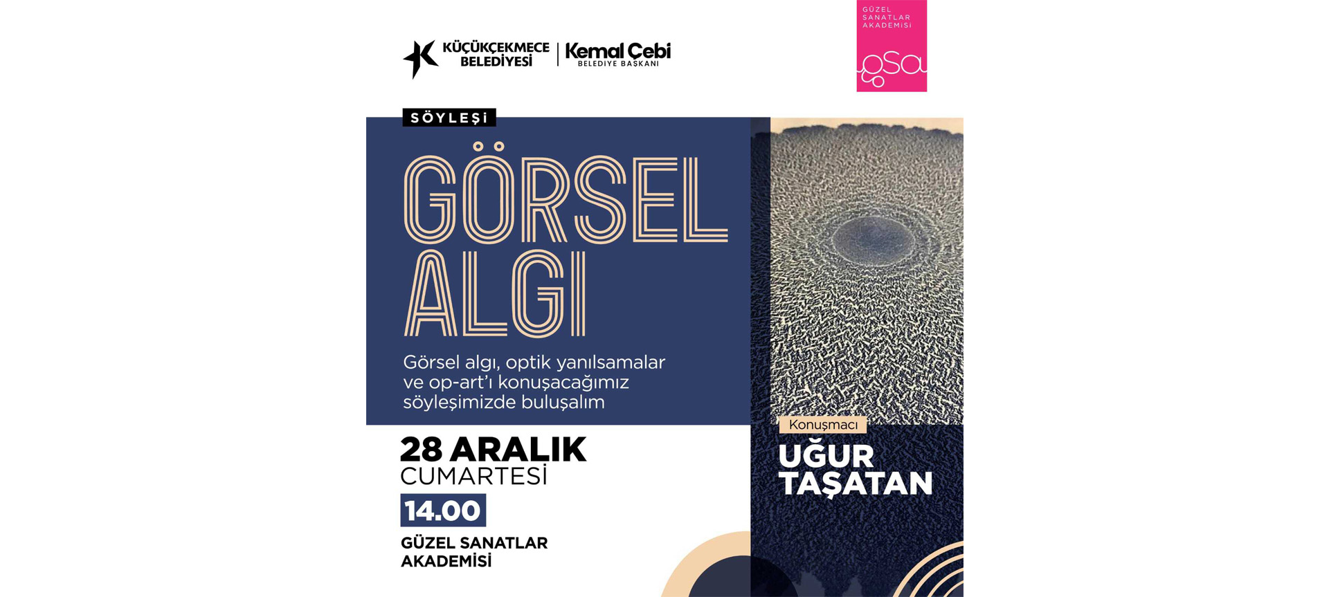 Fakültemiz Öğr. Gör. Uğur Taşatan İstanbul Küçükçekmece Belediyesi’nde “Görsel Algı” Söyleşisi Gerçekleştirdi