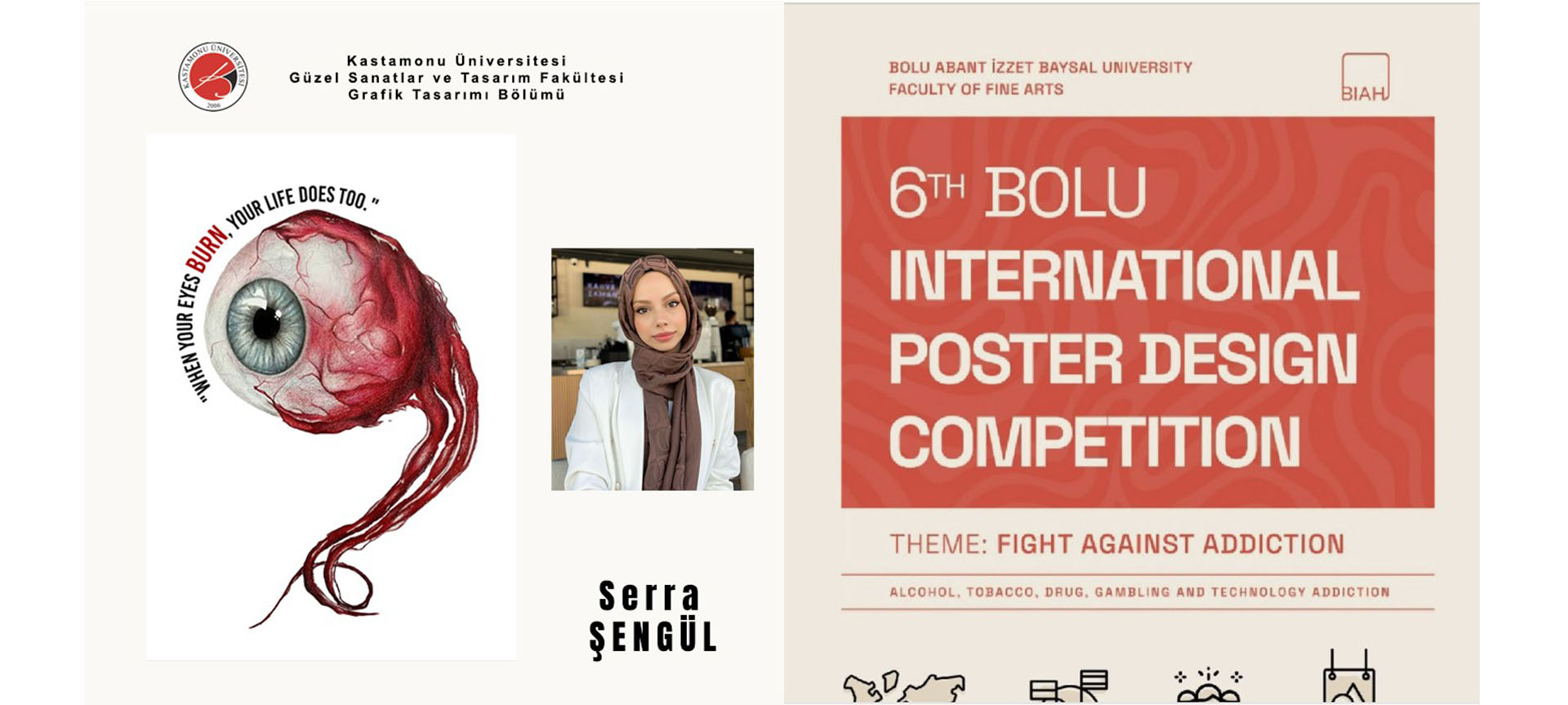 Grafik Tasarımı Bölümü Öğrencisi Serra Şengül’ün Tasarımı, 6. Bolu Uluslararası Poster Tasarım Yarışması’nda İlk 100’e Girmeye Hak Kazandı